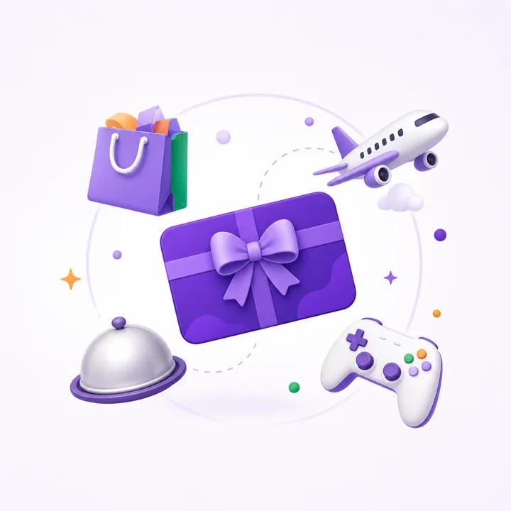 Gift cards across popular categories
